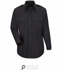 HS1521 New Dimension� Plus Women's Long Sleeve Poplin Shirt