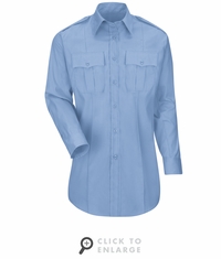 HS1525 New Dimension� Plus Women's Long Sleeve Poplin Shirt