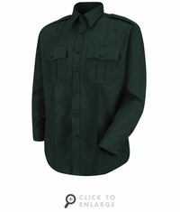 HS1544 Men's Spruce Green Sentry� Plus Long Sleeve Shirt With Zipper