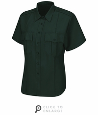 HS1545 Men's Spruce Green Sentry� Plus Short Sleeve Shirt With Zipper