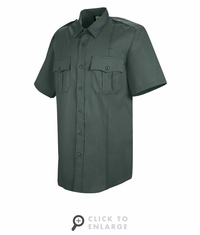 HS1545a Men's Spruce Green Sentry� Plus Short Sleeve Shirt With Zipper