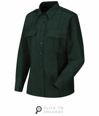 HS1546 Women's Spruce Green Sentry� Plus Long Sleeve Shirt With Zipper