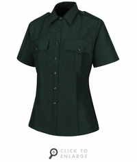 HS1547 Women's Spruce Green Sentry� Plus Short Sleeve Shirt With Zipper