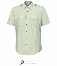 HS1549 Women's New Dimension� Poplin Light Green SS Shirt