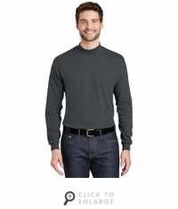 Interlock Knit Mock Turtleneck. K321 - Steel-Grey