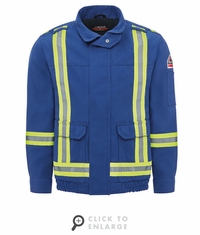 JNJCRB Men's Lightweight Nomex FR Bomber with Reflective Trim CAT-3
