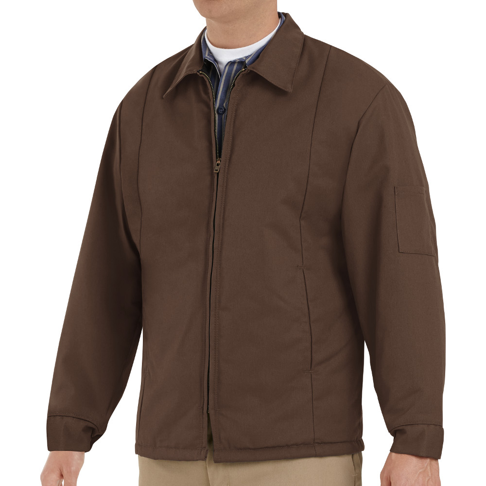 Red Kap JT50BN Men's Brown Perma-Lined Panel Jacket