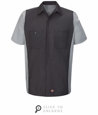 KB20CG Kubota Charcoal/Grey Short Sleeve Technician Crew Shirt
