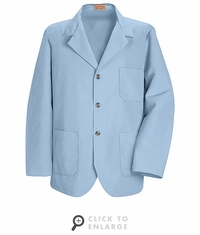 KP10LB Light Blue Lapel Counter Coat