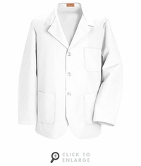KP10WH White Lapel Counter Coat