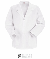 KP16WH Men's White Specialized Lapel Counter Coat