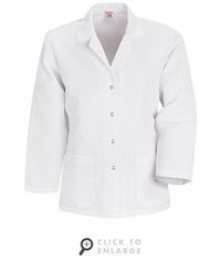 KP17WH Women's White Specialized Lapel Counter Coats