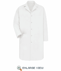 KP18SS Special Size  Men's Red Kap Lab Coat Gripper Front