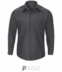 Men's Charcoal Pro Airflow Work Shirt - Long Sleeve SP3ACH