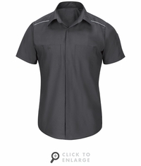 Men's Charcoal Pro Airflow Work Shirt - Short Sleeve SP4ACH