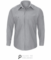 Men's Grey Pro Airflow Work Shirt - Long Sleeve SP3AGY