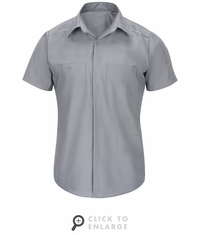 Men's Grey Pro Airflow Work Shirt - Short Sleeve SP4AGY