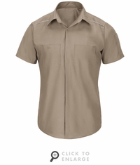 Men's Khaki Pro Airflow Work Shirt - Short Sleeve SP4AKH
