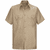 Men's Khaki Solid Ripstop Work Shirt - Short Sleeve