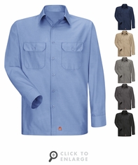 Men's Solid Ripstop Work Shirt - Long Sleeve