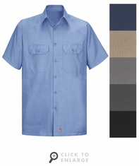 Men's Solid Ripstop Work Shirt - Short Sleeve