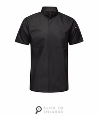 Mens Black Short Sleeve Pro+ Work Shirt With Oilblok + MIMIX - SX46BK