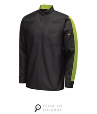 Mens Black/Yellow Long Sleeve Pro+ Work Shirt With Oilblok + MIMIX - SX36BY