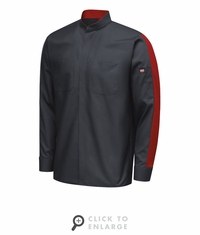 Mens Charcoal/Fireball Long Sleeve Pro+ Work Shirt With Oilblok + MIMIX - SX36CF