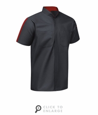 Mens Charcoal/Fireball Short Sleeve Pro+ Work Shirt With Oilblok + MIMIX - SX46CF