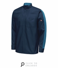 Mens Navy/Teal Long Sleeve Pro+ Work Shirt With Oilblok + MIMIX - SX36NT