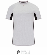 MPS4GY Men's FR Short Sleeve Base Layer with Concealed Chest Pocket CAT-1