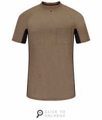 MPS4KH Men's FR Short Sleeve Base Layer with Concealed Chest Pocket CAT-1