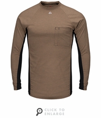 MPS8KH Men's FR Long Sleeve Base Layer with Concealed Chest Pocket CAT-1