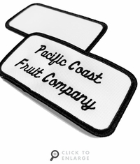 Patches - Company Name, Embroidered - Size R1.5 | 2 x 4