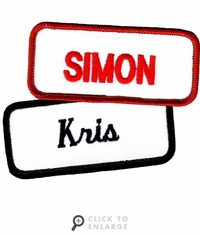 Patches - Name, Embroidered - Size R1 | 1.625 X 3.625