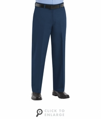 PC44NV Men's Navy Plain Front Cotton Casual Pant