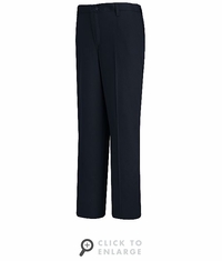 PC45NV Women's Navy Plain Front Cotton Casual Pant