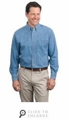 Port Authority - Long Sleeve Denim Shirt. S600