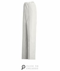 PP73WH Women's White Poplin Pant