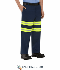 PT20EN Enhanced Navy Industrial Pants with Reflective Trim