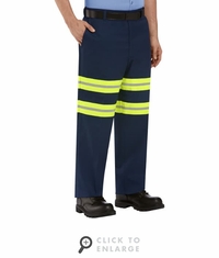 PT20EN Enhanced Navy Industrial Pants with Reflective Trim