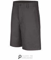 PT26CH Men's Charcoal Plain Front Shorts