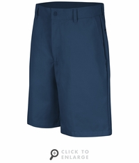 PT26NV Men's Navy Plain Front Shorts