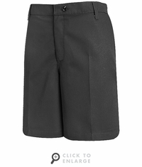 PT27CH Women's Charcoal Plain Front Shorts