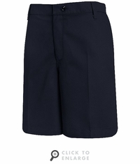 PT27NV Women's Navy Plain Front Shorts