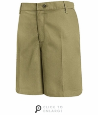 PT27TN Women's Tan Plain Front Shorts
