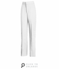 PT59WH Women's White Half Elastic Waist Pant