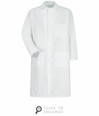 Red Kap 4016 Gripper-Front Butcher Frock with Exterior Pockets