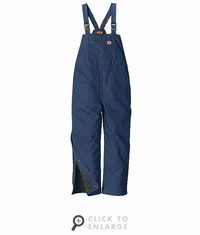 Red Kap BD30ND Men's Navy Blended Duck Insulated Bib Overall