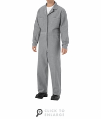 Red Kap CC14HB Fisher Herringbone 100% Cotton Coveralls, Snap Front